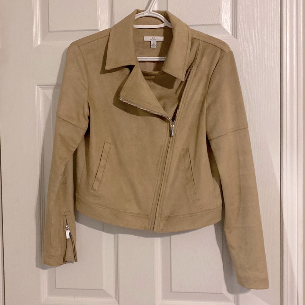 Halston suede tan jacket